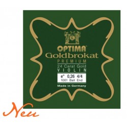 Goldbrokat 24 K Gold Premium Violin E1 0.27 Ball End 4/4