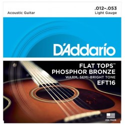 D'Addario EFT16 Flat Tops Akustik/Westerngitarrensaiten - light (.012-.053)