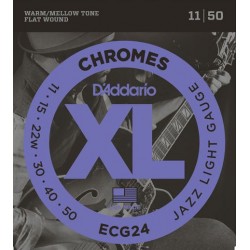 D'Addario ECG24 Chromes E-Gitarrensaiten - jazz light (.011-.050)