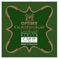 Goldbrokat Brassed Steel Violin E 0.26 Ball End 4/4