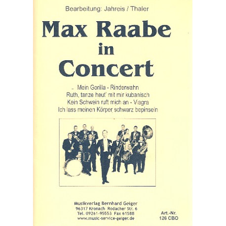 Max Raabe in Concert (Medley): für Combo, Gesang und Klavier Partitur